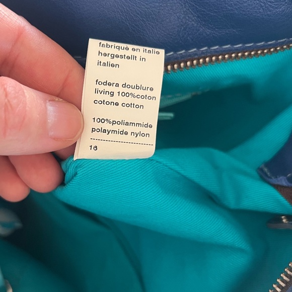 GABS Firenze CYNDI Colorblock Leather Convertible Tote Bag Made In Italy NWT - Picture 13 of 13